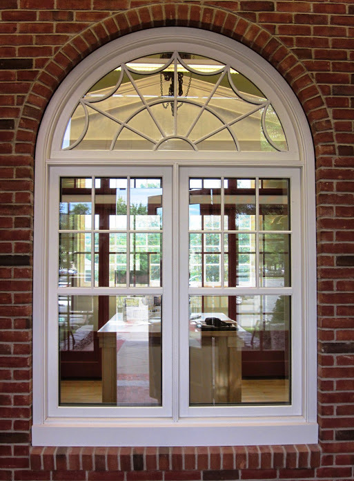 Arch top window with top design at Marvin Design Gallery showroom